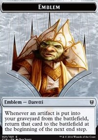 (image for) Emblem - Daretti, Scrap Savant // Thopter Double-sided Token